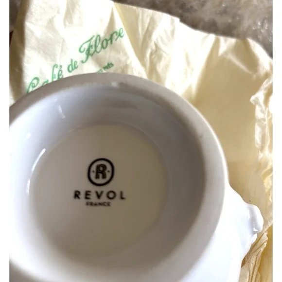 Cafe de Flore Paris Revol 9 Porcelain Advertising Bowl Vintage